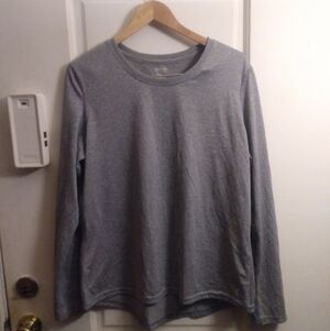 Danskin now women dri-fit long sleeve gray workout top size XXL/2XG (20)